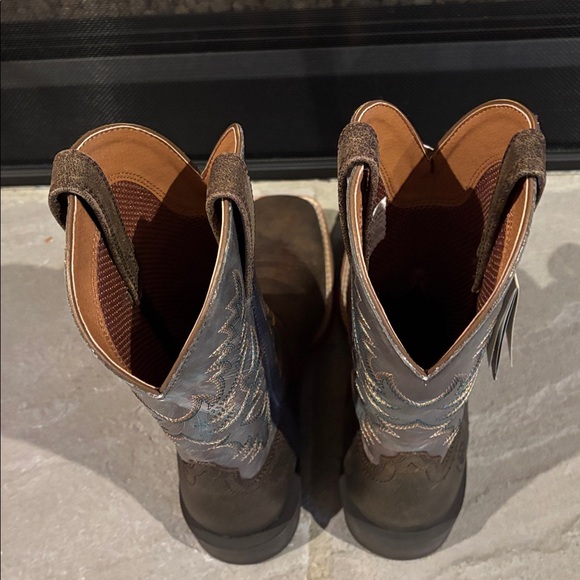 Ariat Sport Latigo Chocolate Brown/stone Blue,wide square toe,4LR,duratread sole - Picture 4 of 15